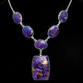 Premium Quality Copper Purple Turquoise - Arizona Necklace N-1013 31-EN10094