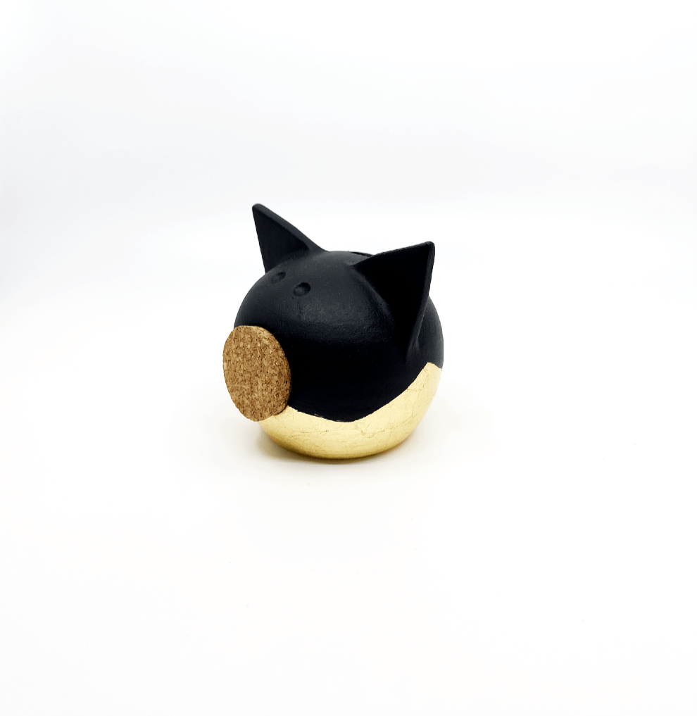 Divided Gold Piggy Bank