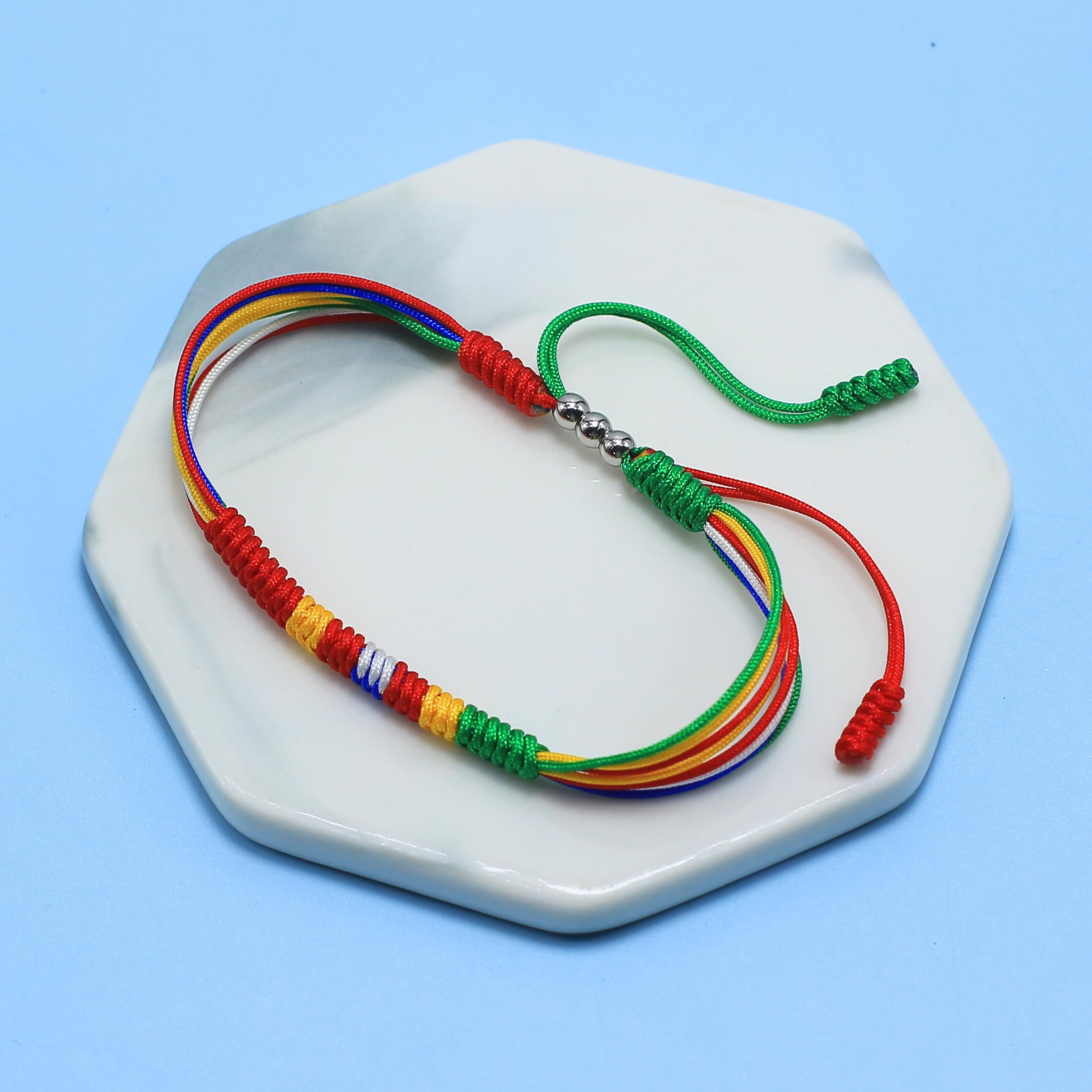 LAMIBEE Flag Pride Bracelet for Women, Men, String Thread