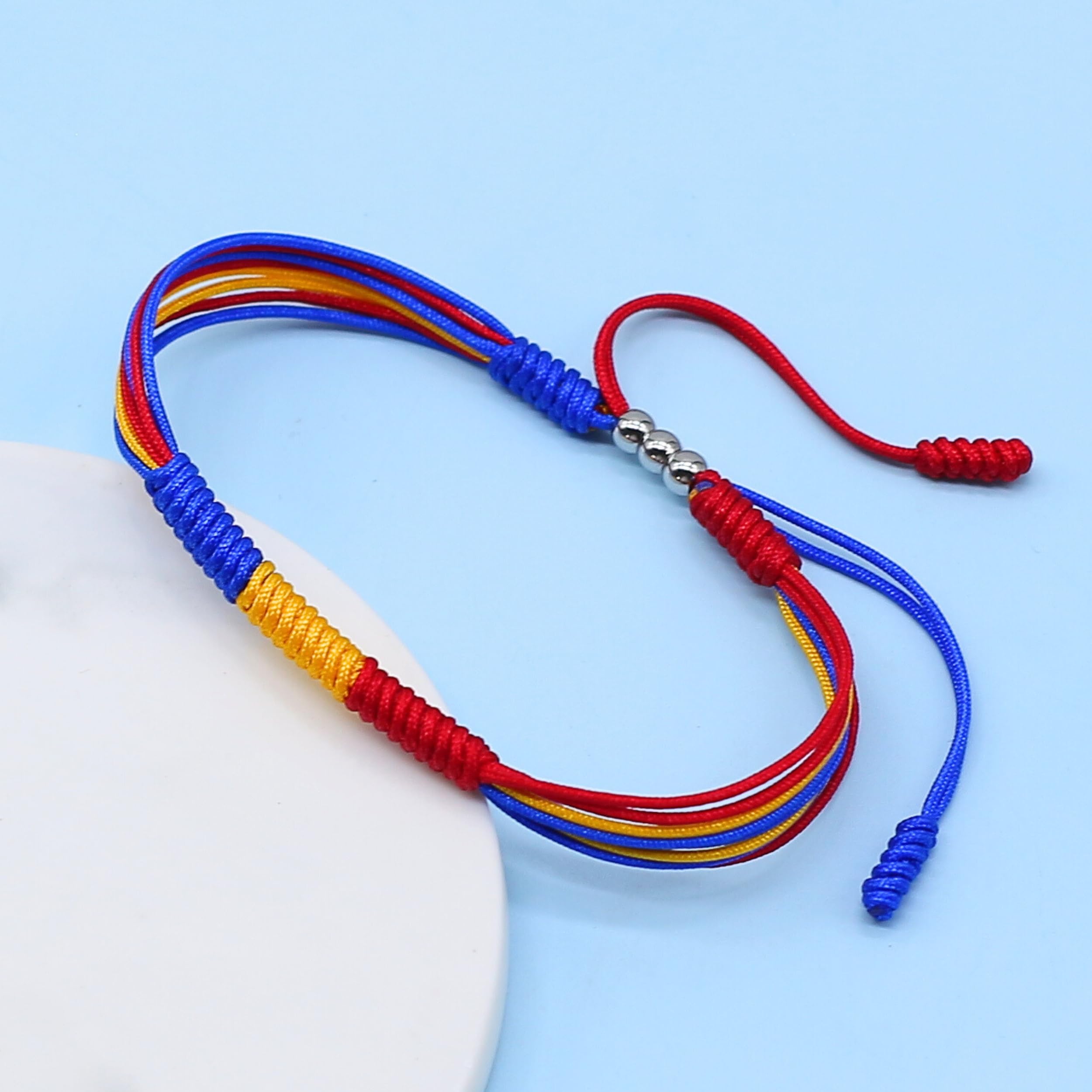 LAMIBEE Flag Pride Bracelet for Women, Men, String Thread