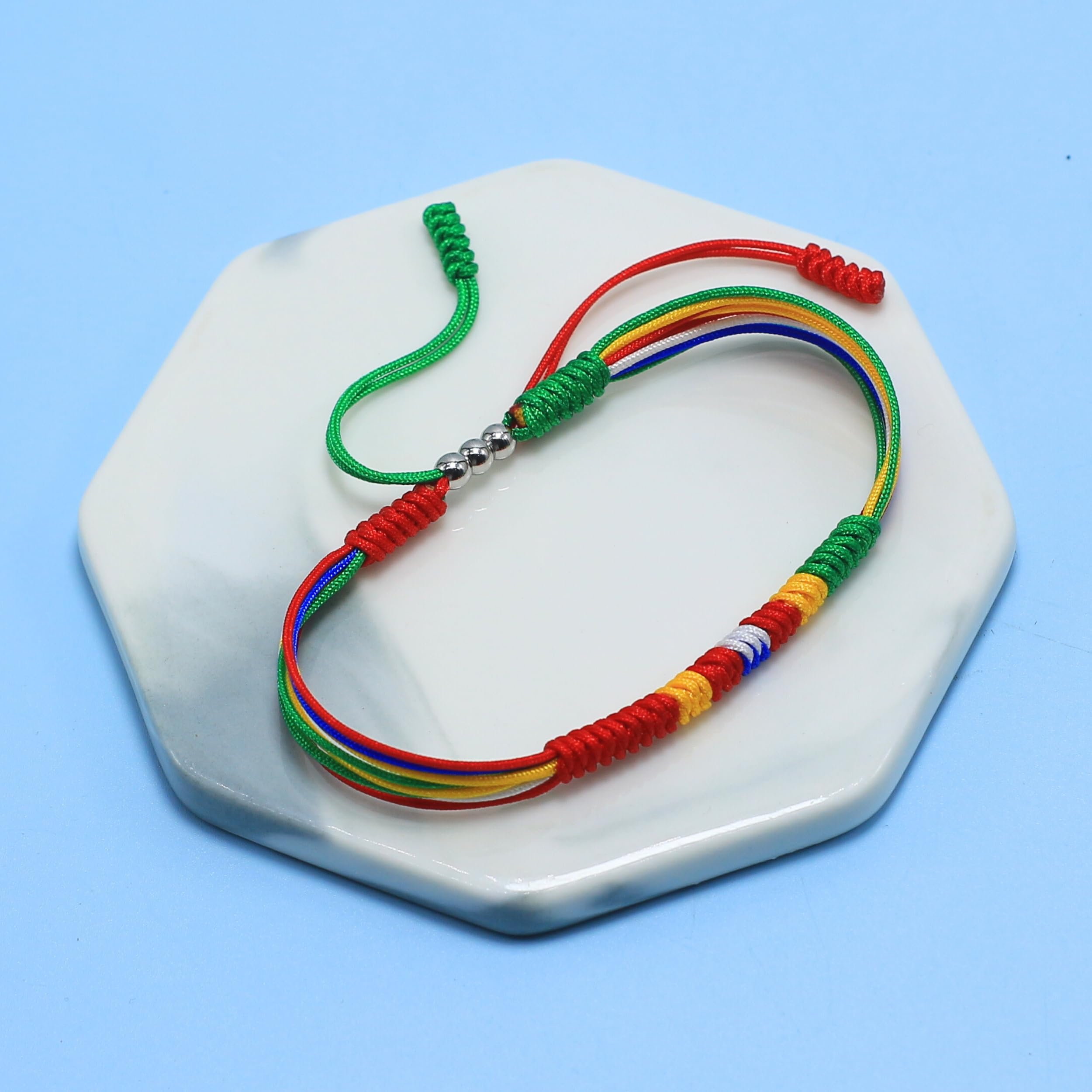 LAMIBEE Flag Pride Bracelet for Women, Men, String Thread