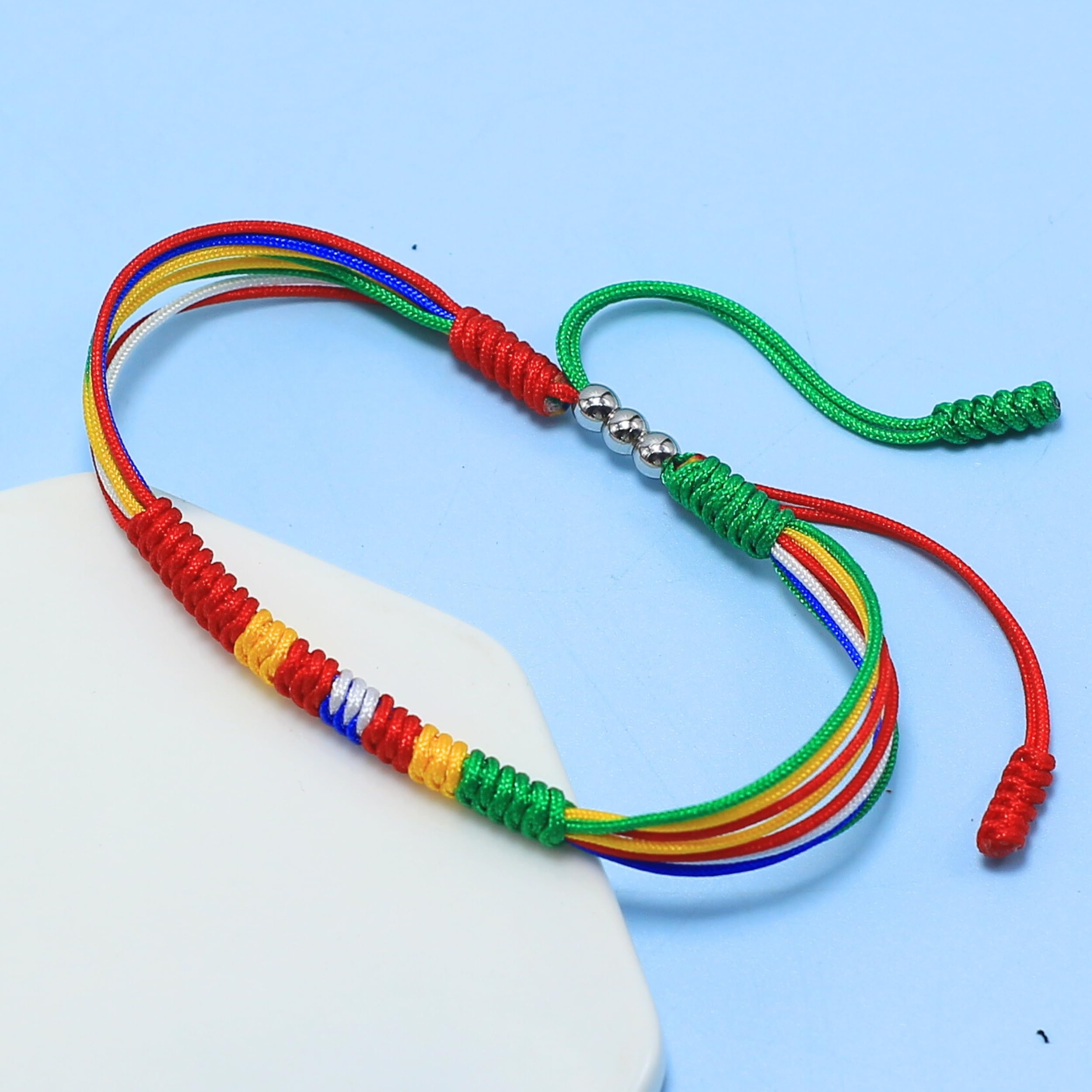 LAMIBEE Flag Pride Bracelet for Women, Men, String Thread