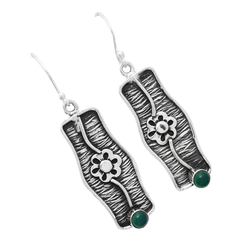Pendientes de ónix verde natural E-1179 SDE86568