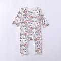 Cartoon Graphic Long Sleeve Outgoing Rompers