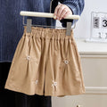 Summer Baby Kids Girls Floral Bows Sweet Simple Pleated Skirt