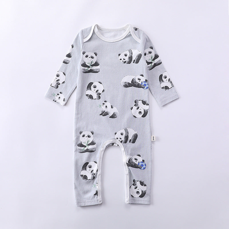 Cartoon Graphic Long Sleeve Outgoing Rompers